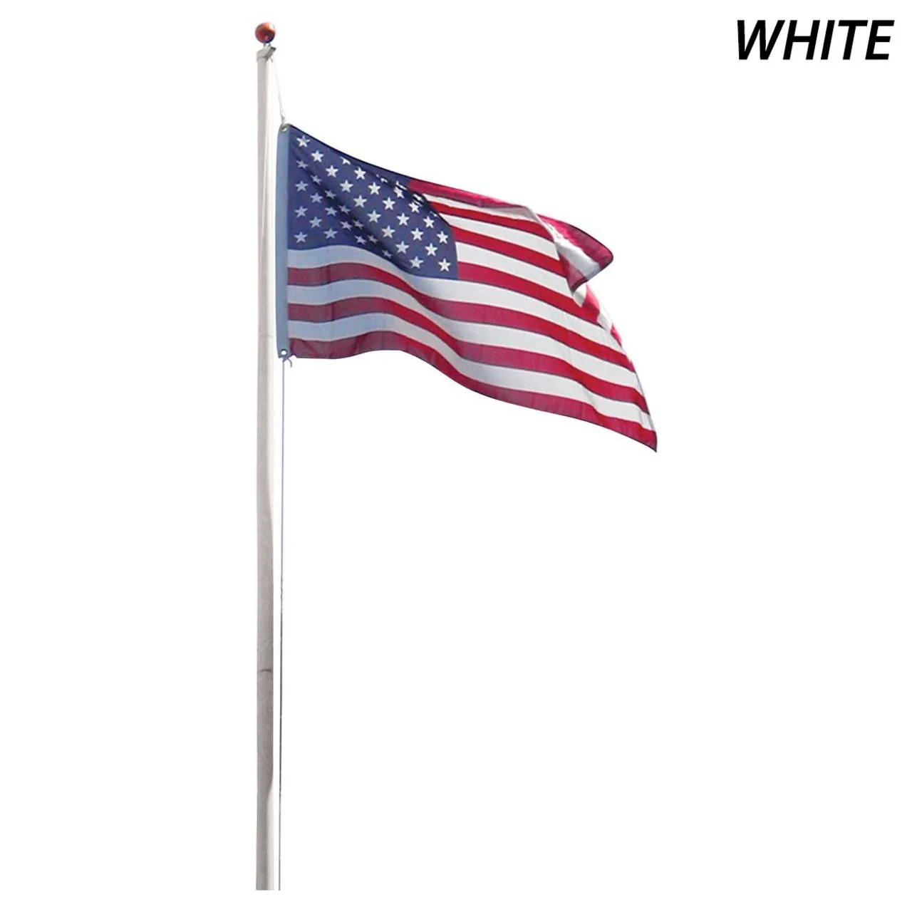 Super Tough 20ft Sectional Residential Flagpole  (Silver, White or Bronze ) - Image 4