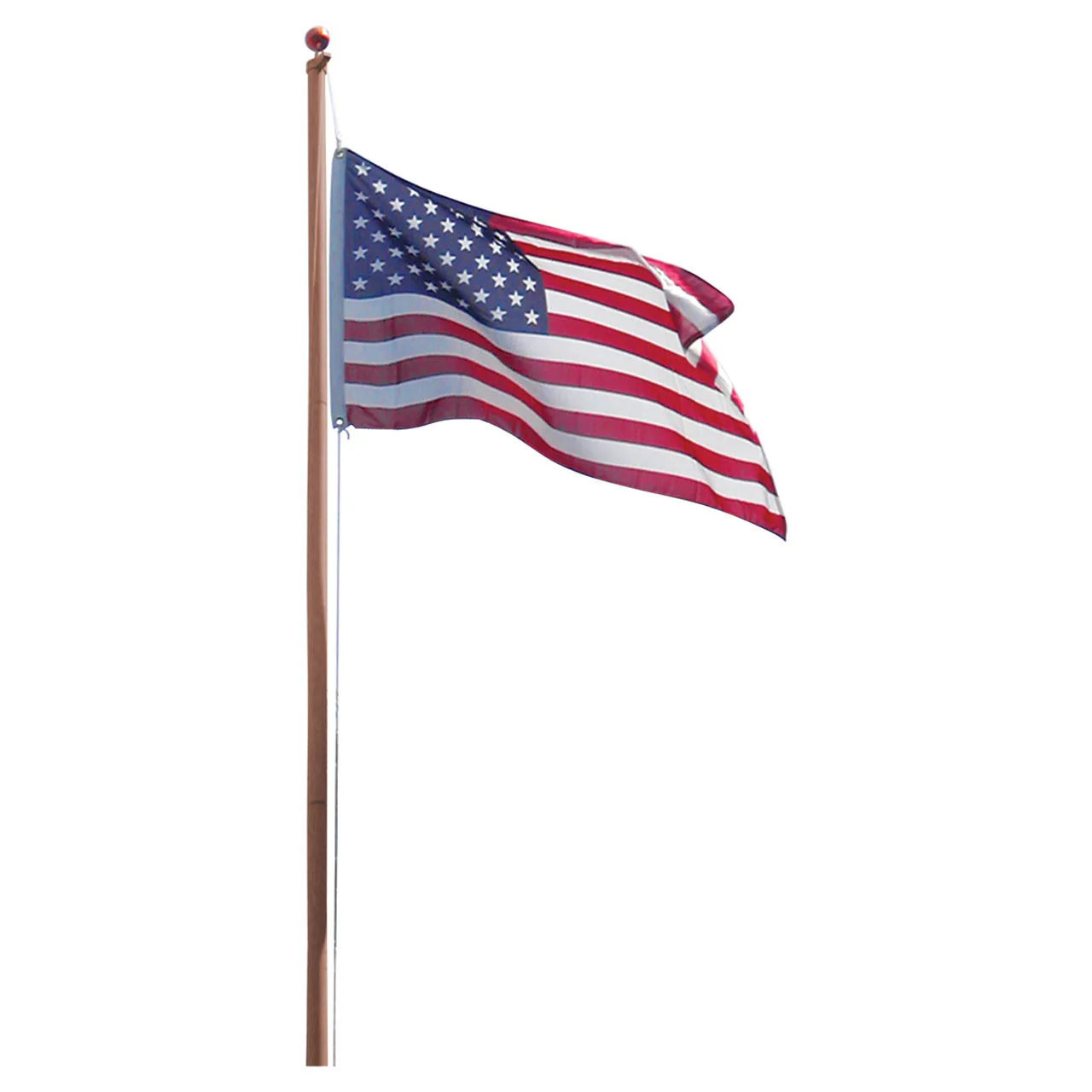 Super Tough 20ft Sectional Residential Flagpole  (Silver, White or Bronze ) - Image 5