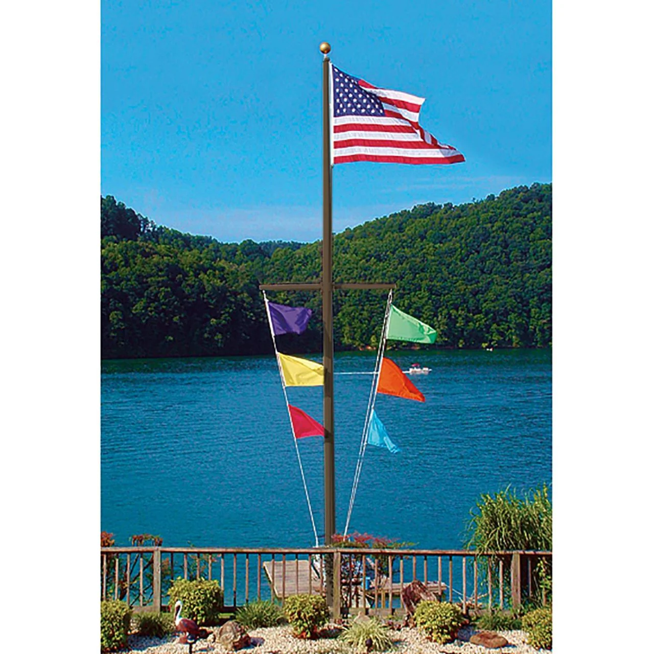 Nautical Single Mast Series 30ft Commercial Flagpole - .125in Wall Thickness - 5in Butt Diameter - Image 4