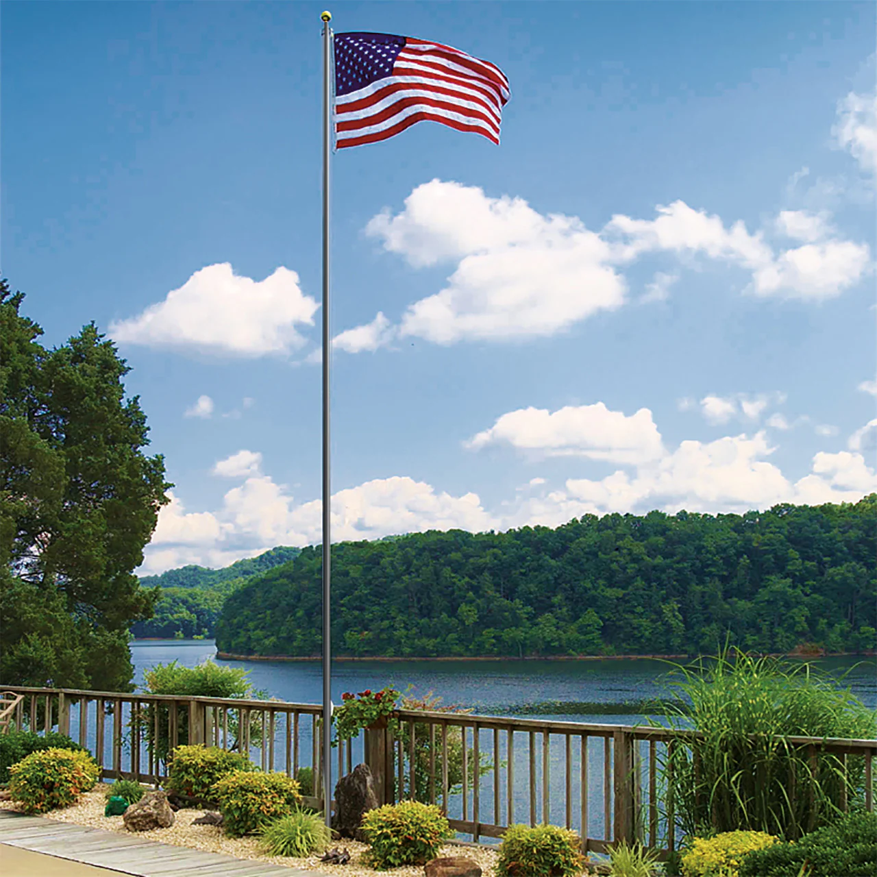 Super Tough 25ft 4 Sections 0.125 Wall Thickness Heavy Duty Residential Flagpole - Black - Image 3