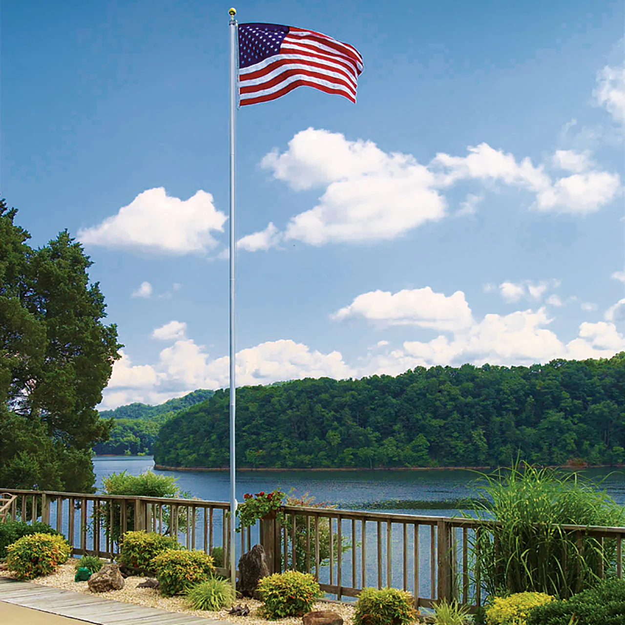Super Tough 25ft 4 Sections 0.125 Wall Thickness Heavy Duty Residential Flagpole - Clear - Image 6