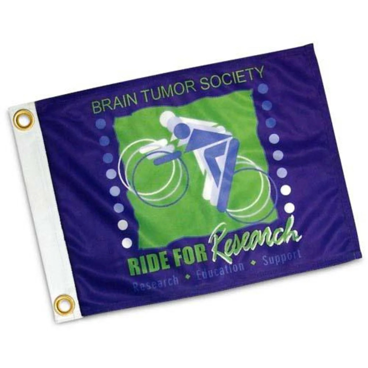 Custom Flag - 12x18in Super Knit Polyester. 3-Color. Double Sided