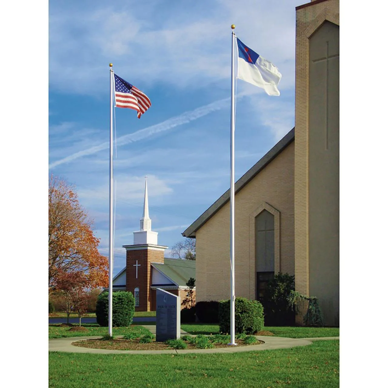 Estate Series 20ft Commercial Flagpole - .188in Wall Thickness - 5in Butt Diameter