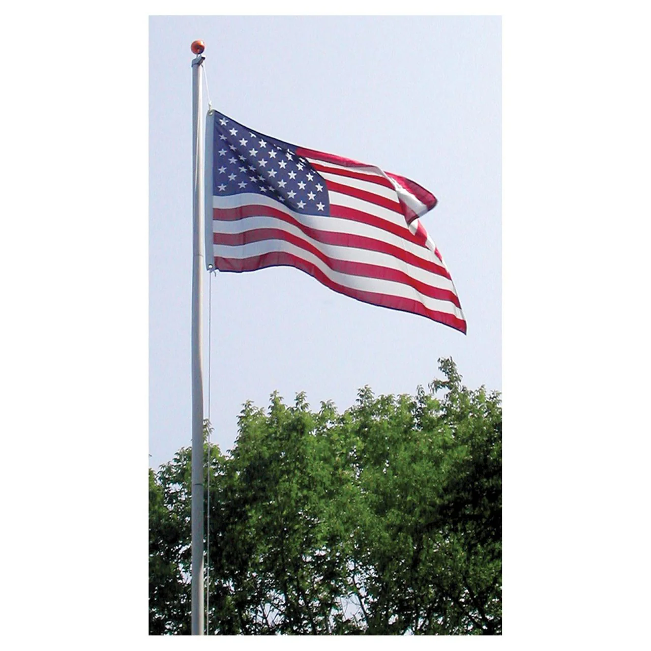 Super Tough 20ft Heavy Duty Aluminum Sectional Residential Flagpole Kit - Image 2