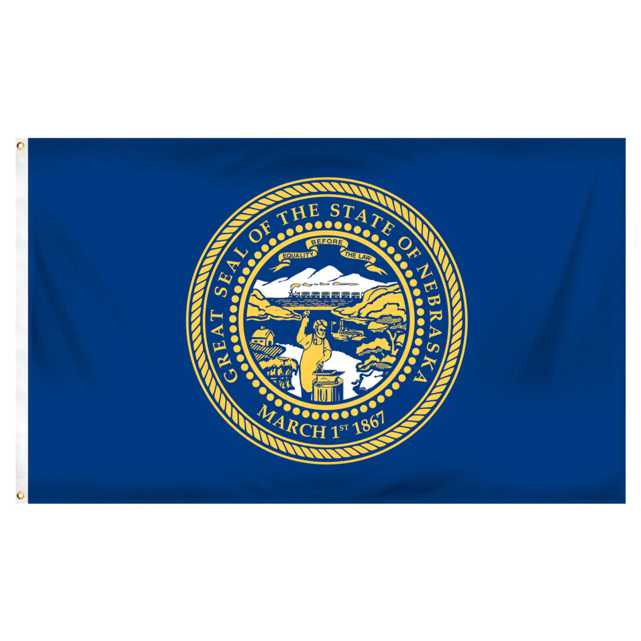 Nebraska 3ft x 5ft Spun Heavy Duty Polyester Flag